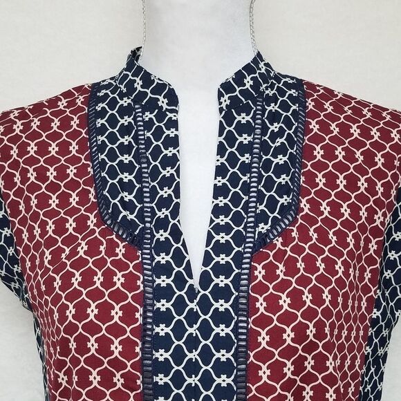 ANTHROPOLOGIE En Elly Mariya Mosaic V-neck Tunic - Picture 3 of 12